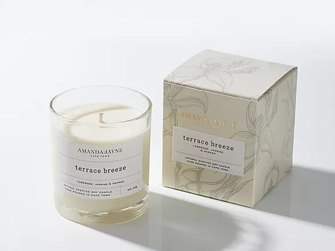 Amanda-Jayne Scented Candle - Terrace Breeze - Blue Willow Tree