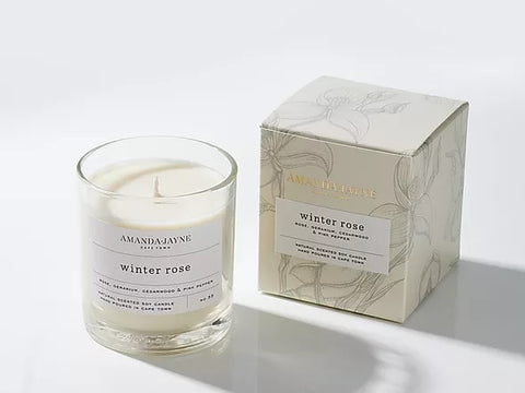 Amanda-Jayne Scented Candle - Winter Rose - Blue Willow Tree