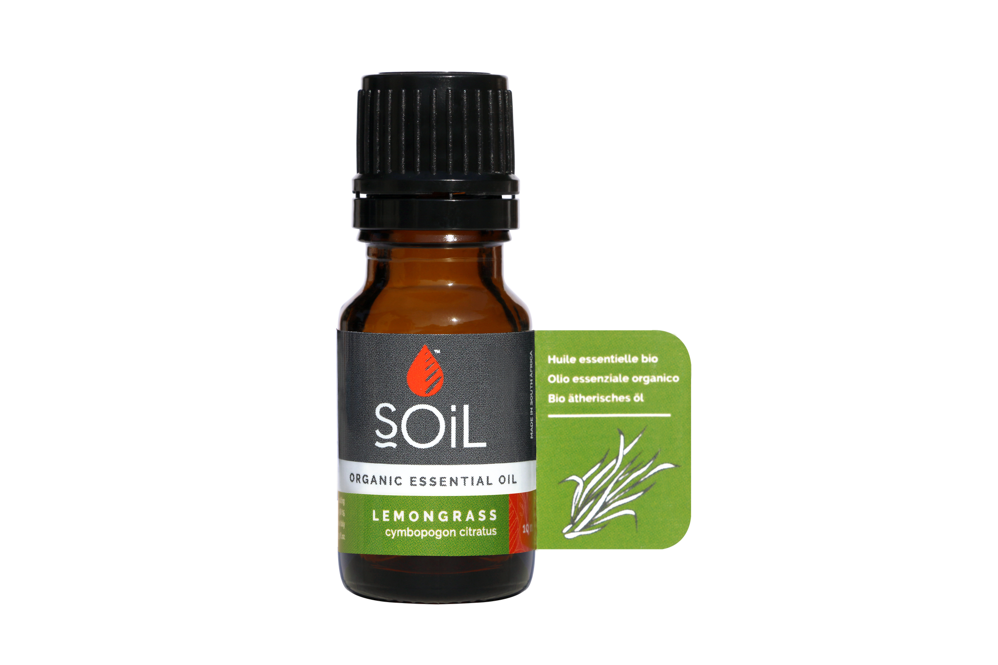 SOil Organic Essential Oil - Lemongrass (Cymbopogon Citratus) 10ml
